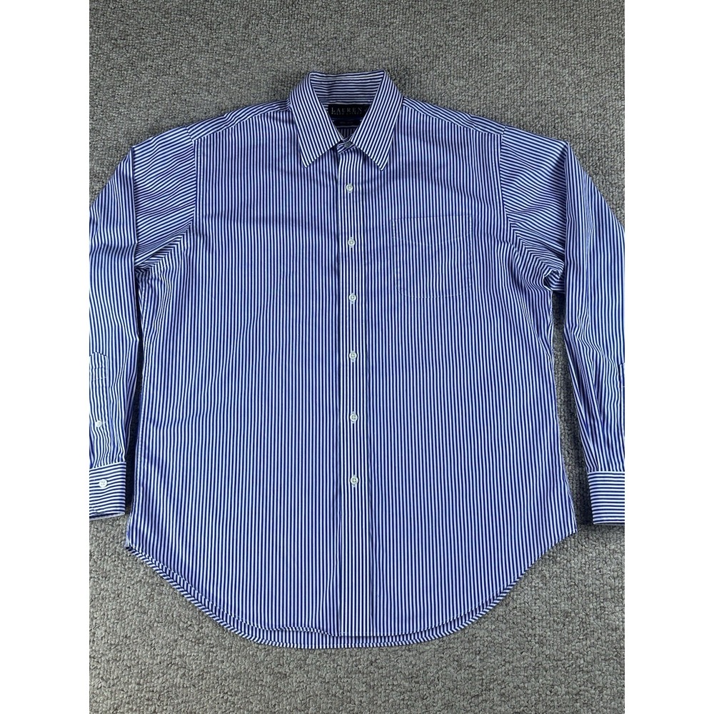 Lauren Ralph Lauren Non Iron Men's Dress Shirt Size 16 34/35(Actual 32) Striped